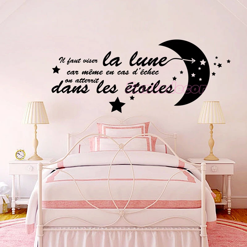 French Citation Il Faut Toujours Viser La Lune Vinyl Wall Sticker Nursery Mural Decals Kids Room Wall Art Home Decor Poster
French Citation Il Faut Toujours Viser La Lune Vinyl Wall Sticker Nursery Mural Decals Kids Room Wall Art Home Decor Poster