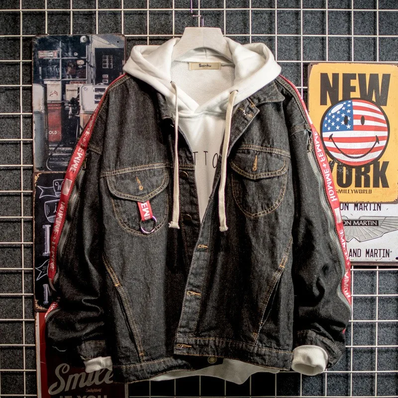 Men's Casual Bomber Jacket 2021 Men's Fashion Denim Jacket Men's Hip Hop Men's Retro Denim Jacket Jacket Streetwear
Men's Casual Bomber Jacket 2021 Men's Fashion Denim Jacket Men's Hip Hop Men's Retro Denim Jacket Jacket Streetwear