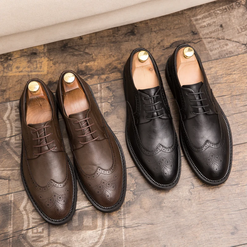 YEINSHAARS British Brogue Carve Men Leather Shoes Lace Up Breathable Causal Men Fashion Dress Shoes Plus Size 38-47
YEINSHAARS British Brogue Carve Men Leather Shoes Lace Up Breathable Causal Men Fashion Dress Shoes Plus Size 38-47