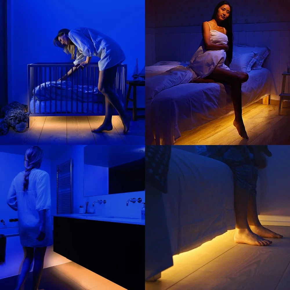 Motion Activated LED Bed Sensor Night Light Illumination with Automatic Adjustable Shut Off Timer, Closet, Staircase Lighting
Motion Activated LED Bed Sensor Night Light Illumination with Automatic Adjustable Shut Off Timer, Closet, Staircase Lighting
