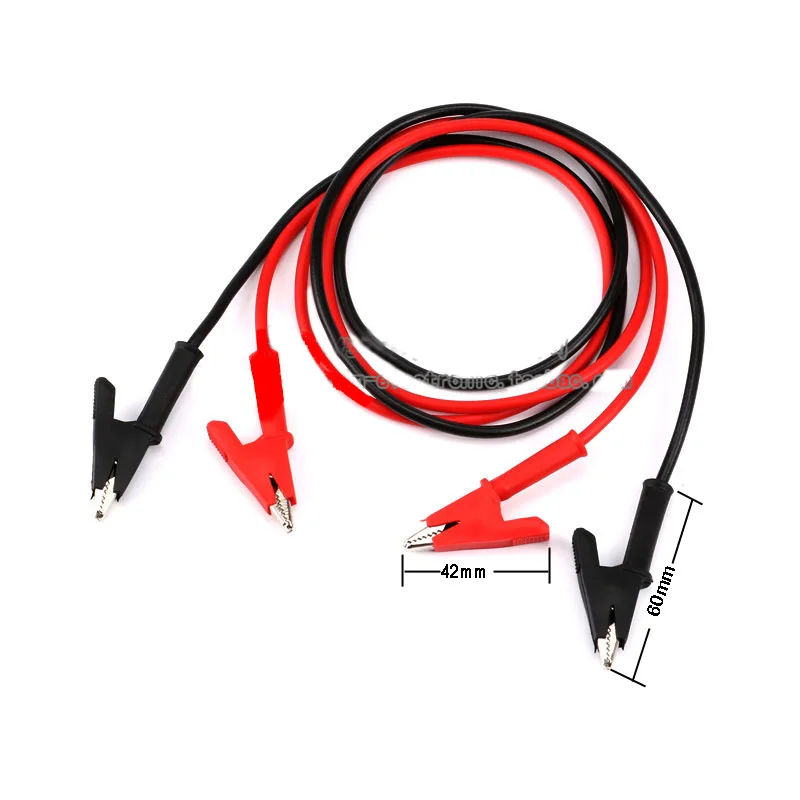 2pcs Alligator Clips to Alligator Clips Test Lead Cable Wire Power Test Line Length 1M
2pcs Alligator Clips to Alligator Clips Test Lead Cable Wire Power Test Line Length 1M