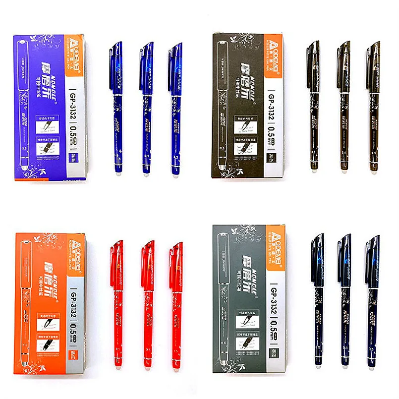 1pc Erasable Gel Pen Refills Red Blue Ink Black Writing Neutral Creative Drawing Student Stationery University|Гелевые ручки| |