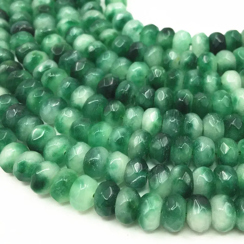 Faceted Natural Stone Gallocyanine Loose Beads for Jewelry Making 5X8mm 70 Grains Abacus Green Flower Spot Chalcedony 15" A180
Faceted Natural Stone Gallocyanine Loose Beads for Jewelry Making 5X8mm 70 Grains Abacus Green Flower Spot Chalcedony 15" A180