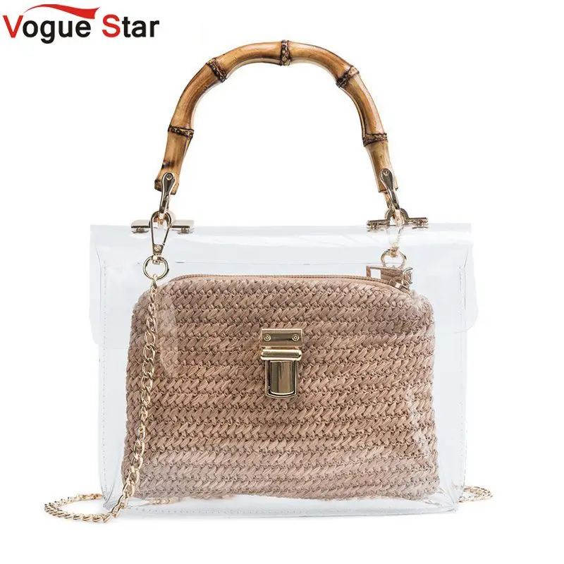 2020 Handbag With Bamboo Handle Summer Small Chain Crossbody Bags Ladies Straw Beach Bags Transparent Bag For Women L16
2020 Handbag With Bamboo Handle Summer Small Chain Crossbody Bags Ladies Straw Beach Bags Transparent Bag For Women L16