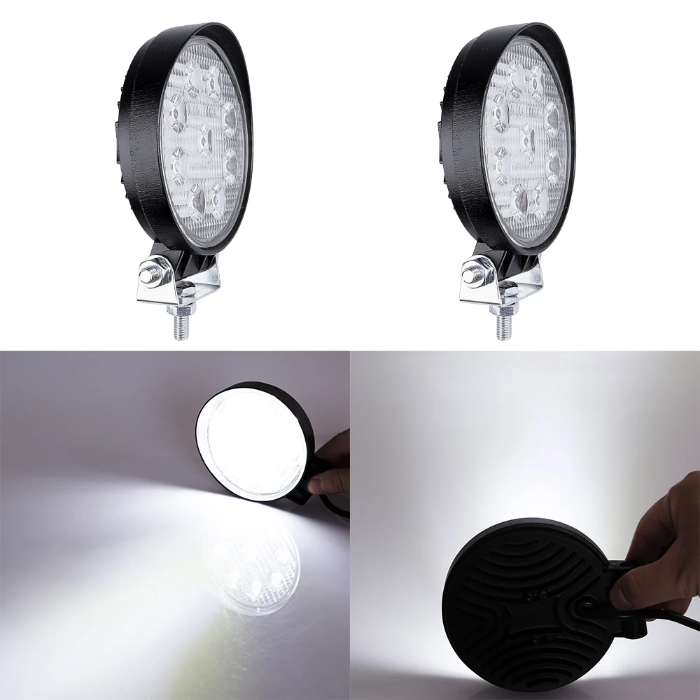 Pair 27W LED Work Light Spot Beam 4" Auto Fog Driving Lamp Offroad for Truck Tractor Boat ATV UTV SUV 12V 24V
Pair 27W LED Work Light Spot Beam 4" Auto Fog Driving Lamp Offroad for Truck Tractor Boat ATV UTV SUV 12V 24V