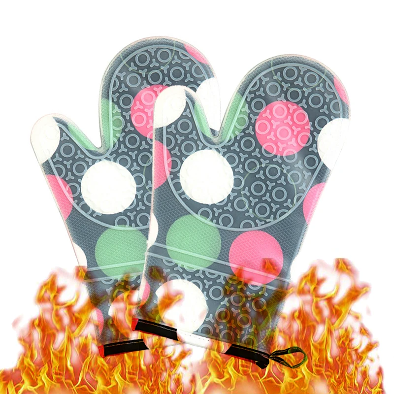 Oven Mitts 1 Pair - Silicone and Cotton Double -layer Heat Resistant Gloves / Silicone BBQ Gloves - Perfect for Baking Grilling
Oven Mitts 1 Pair - Silicone and Cotton Double -layer Heat Resistant Gloves / Silicone BBQ Gloves - Perfect for Baking Grilling