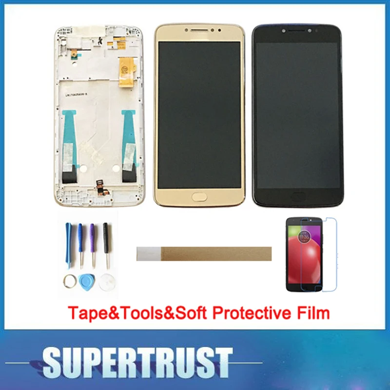 ЖК дисплей 5 дюйма для Motorola Moto E4 Plus XT1773 XT1770 XT1772 XT1771 сенсорный экран в сборе с рамкой