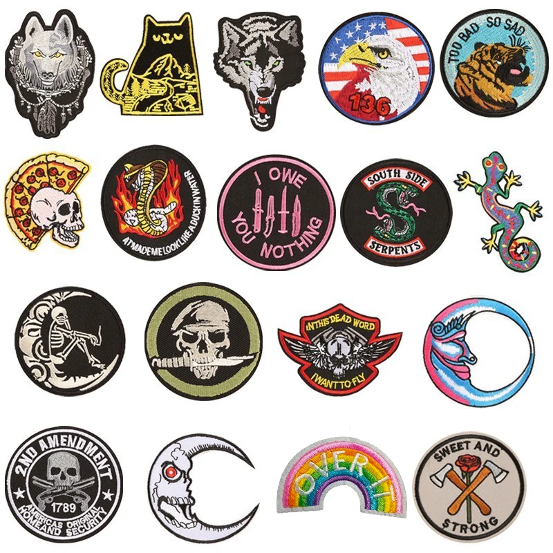 PGY New Punk Patch Rock Band Skull Patch Biker Iron On Jeans Badges Cheap Embroidered Motorcycle Patches For Clothes Stickers
PGY New Punk Patch Rock Band Skull Patch Biker Iron On Jeans Badges Cheap Embroidered Motorcycle Patches For Clothes Stickers