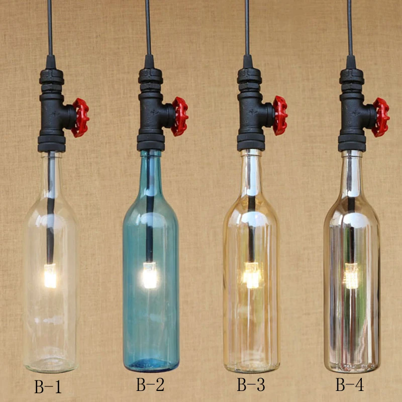 Modern Vintage Glass bottles shade pendant lamp Indoor Lighting G4 luminaire suspension LED bulb 220v for dinningroom bar
Modern Vintage Glass bottles shade pendant lamp Indoor Lighting G4 luminaire suspension LED bulb 220v for dinningroom bar