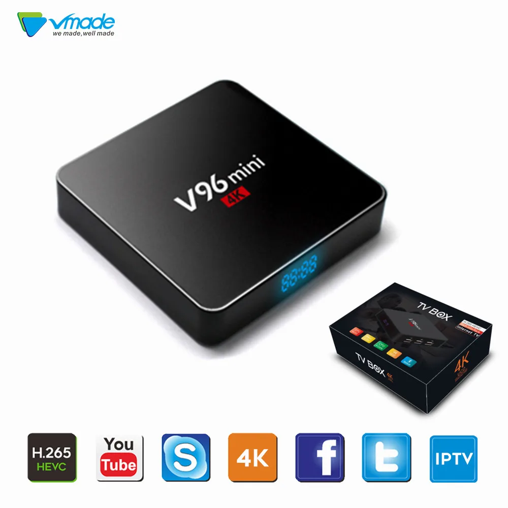 Vmade V96 мини оригинальный Android 7 1 OS IP tv Box Поддержка Bluetooth YouTube H.265/HEVC Allwinner H3 Smart MINI