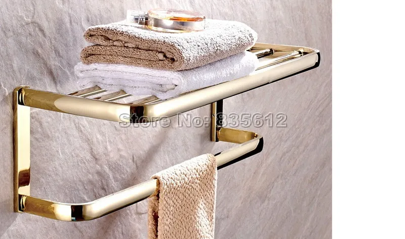 Wall Mounted Gold Color Brass Bathroom Large Towel Rail Towel Bar Holder Shelf Bathroom Accessory tba841
Wall Mounted Gold Color Brass Bathroom Large Towel Rail Towel Bar Holder Shelf Bathroom Accessory tba841