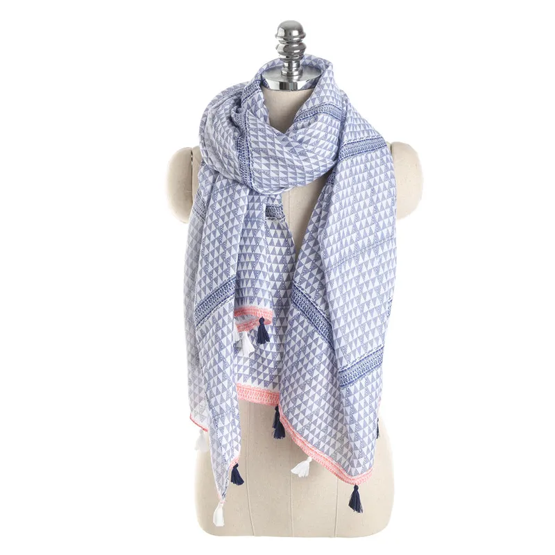 Новинка 2018 тонкие женские шарфы дизайнерские брендовые хлопковые с треугольным
