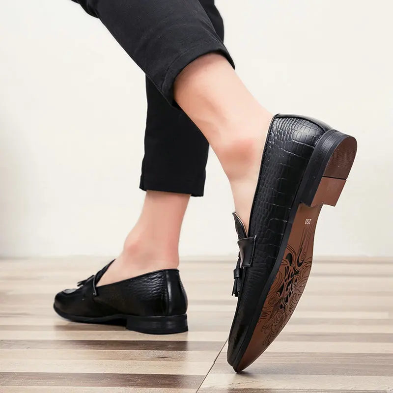 Fashion Mens Tassel Office Footwear Leather Italian Formal Snake Skin Dress Shoes New office big size 38-47 B219 | Обувь