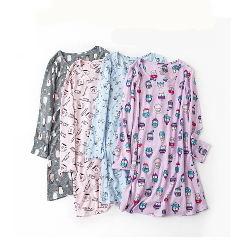 lovely cartoon sleepdress for women 100% cotton Spring/autumn sleepshirts women nightwear dress plus size
lovely cartoon sleepdress for women 100% cotton Spring/autumn sleepshirts women nightwear dress plus size