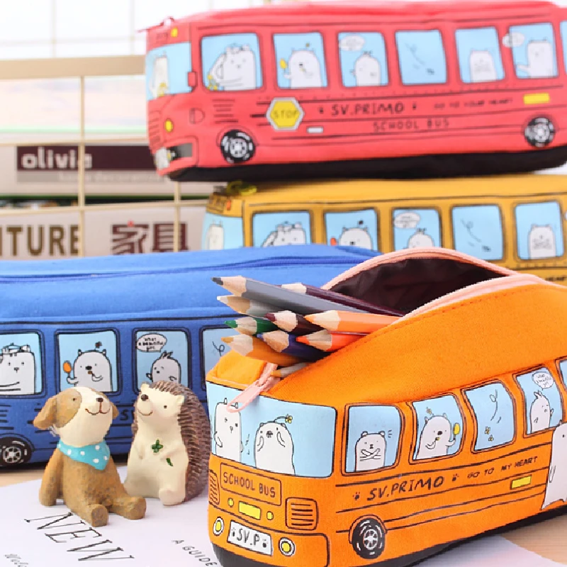 1Pc creative student stationery small animal bus pencil case pencil case canvas stationery bag for boys and girls
1Pc creative student stationery small animal bus pencil case pencil case canvas stationery bag for boys and girls