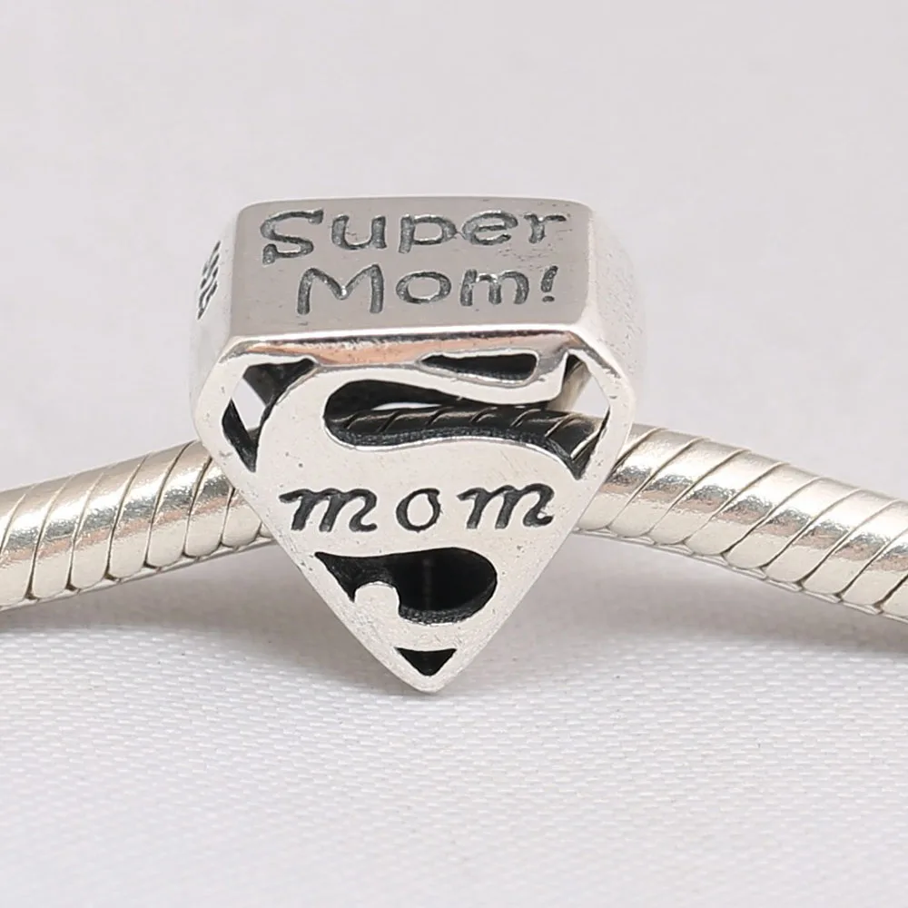 Authentic 925 Sterling Silver Charm Simple Super Mom Beads For Original Pandora Charm Bracelets & Bangles Jewelry
Authentic 925 Sterling Silver Charm Simple Super Mom Beads For Original Pandora Charm Bracelets & Bangles Jewelry