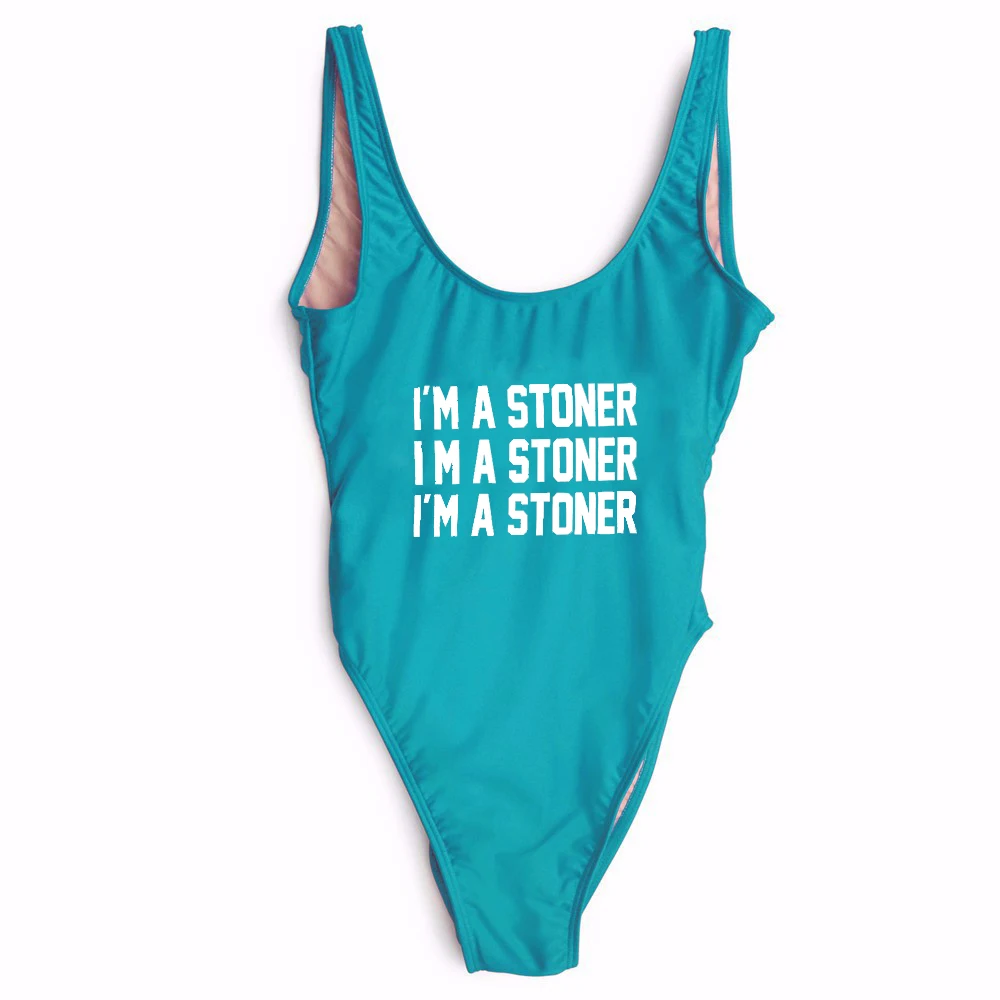 SUMMER FASHION I'M A STONER jumpsuits one piece suits bodysuit bathing suit beachwear women sexy swimwear Jumpsuits Rompers
SUMMER FASHION I'M A STONER jumpsuits one piece suits bodysuit bathing suit beachwear women sexy swimwear Jumpsuits Rompers