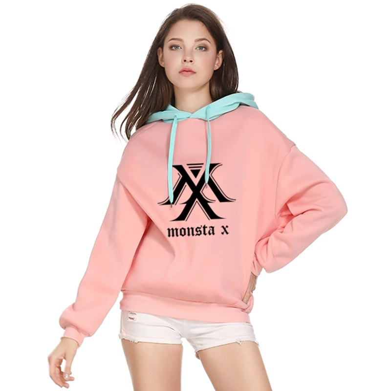 Женский флисовый спортивный костюм Kpop Monsta X, толстовка с капюшоном и длинными рукавами, в стиле Харадзюку
Женский флисовый спортивный костюм Kpop Monsta X, толстовка с капюшоном и длинными рукавами, в стиле Харадзюку