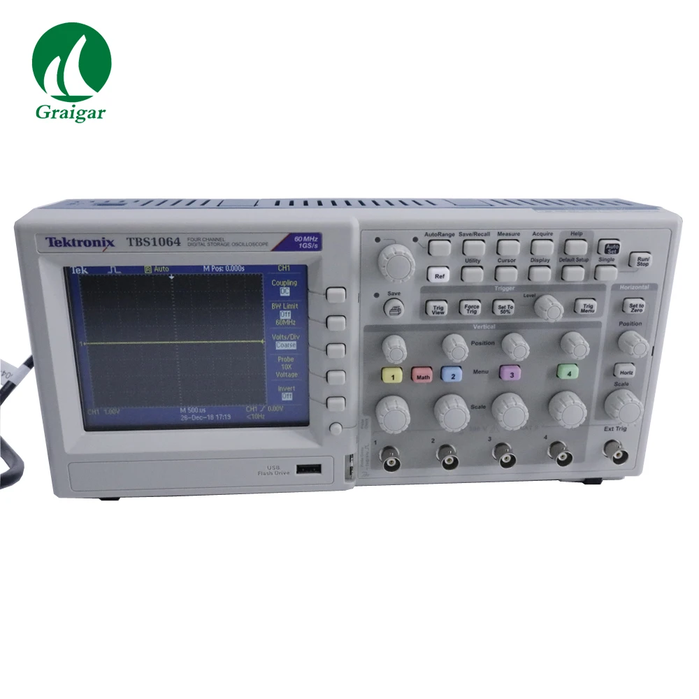 Цифровой осциллограф Tektronix TBS1064 4 канальный прибор для отбора проб 1 GS/s 60 МГц