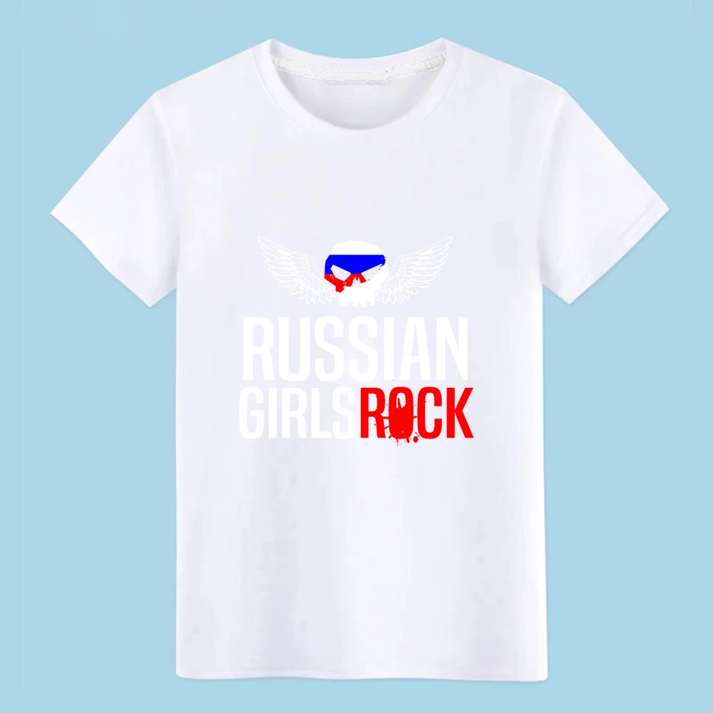 Футболка с надписью r ock для девочек в русском стиле принтом create Размеры