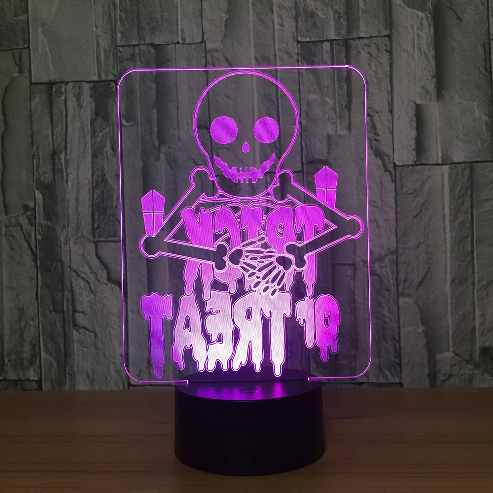7 Color Changing Skeleton Acrylic 3D LED Night Light Usb Touch Switch Table Lamp Hallowmas Decorations
7 Color Changing Skeleton Acrylic 3D LED Night Light Usb Touch Switch Table Lamp Hallowmas Decorations