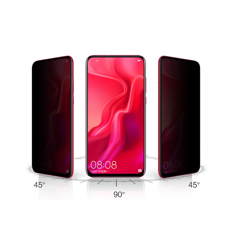 Закаленное стекло EXUNTON для защиты от шпионов OPPO F11 Pro 2.5D полное покрытие