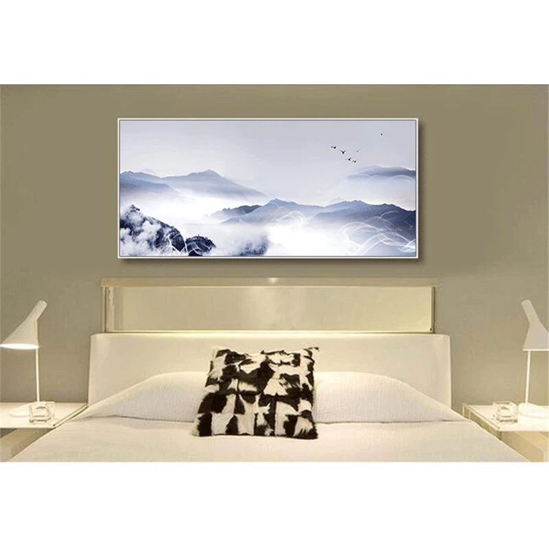 YongHe Chinese Canvas Printing Ink Spray Painting Landscape Art Work Long Banner Wall Pictures For Decorate Living Room/Bedroom
YongHe Chinese Canvas Printing Ink Spray Painting Landscape Art Work Long Banner Wall Pictures For Decorate Living Room/Bedroom