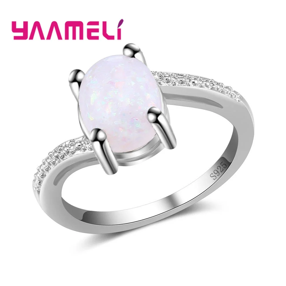Real Authentic 925 Sterling Silver Wedding Bridal Women Finger Rings AAA Trendy Oval Opal Hot Sale Crystal Jewelry
Real Authentic 925 Sterling Silver Wedding Bridal Women Finger Rings AAA Trendy Oval Opal Hot Sale Crystal Jewelry