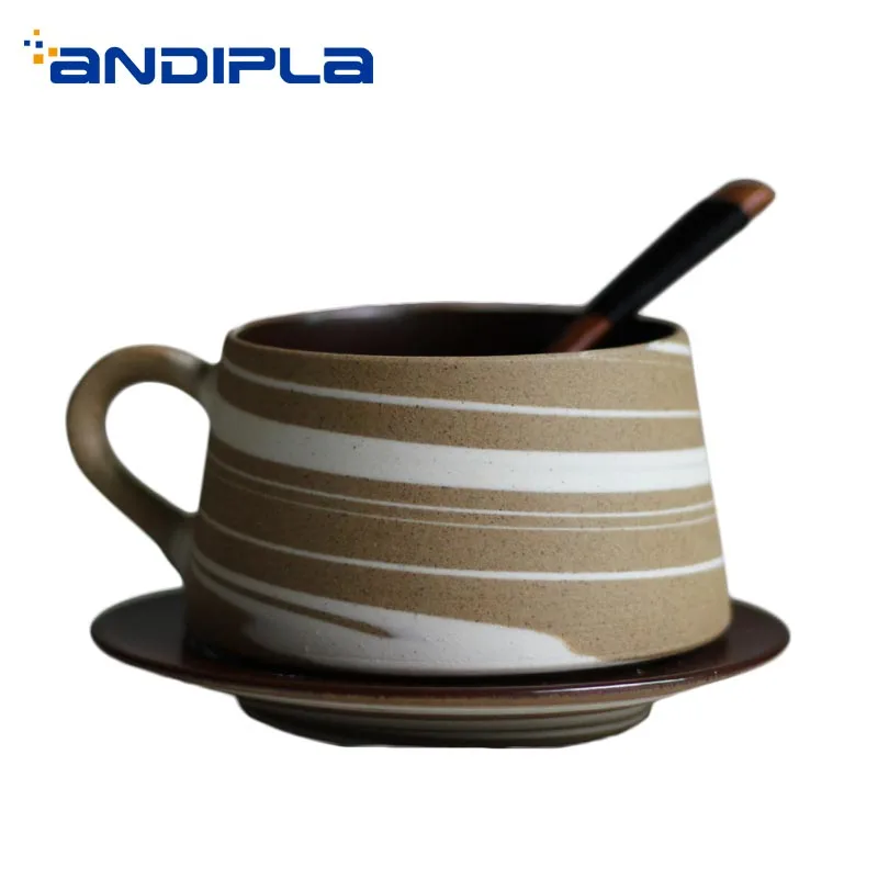 250ml Creative Coffee Mug with Saucer Set Vintage Drinkware Container Handle Ceramic Teaware Master Afternoon Tea Cup Handle Cup
250ml Creative Coffee Mug with Saucer Set Vintage Drinkware Container Handle Ceramic Teaware Master Afternoon Tea Cup Handle Cup