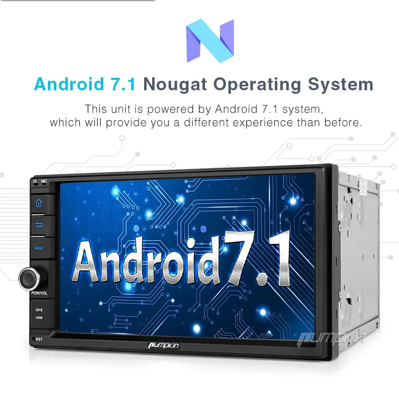Тыквы 2 Din Android 7 1 универсальный автомобильный Радио нет dvd плеер gps навигации