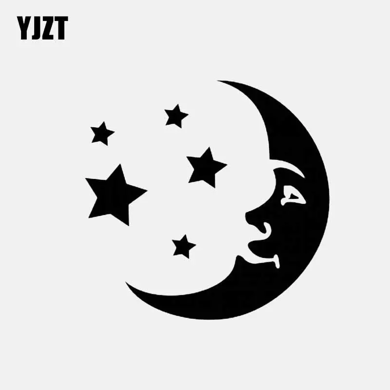 YJZT 12.5CM*12.2CM MOON WITH STARS Vinyl Decal Cartoon Car Stickers Black/Silver C3-0675
YJZT 12.5CM*12.2CM MOON WITH STARS Vinyl Decal Cartoon Car Stickers Black/Silver C3-0675
