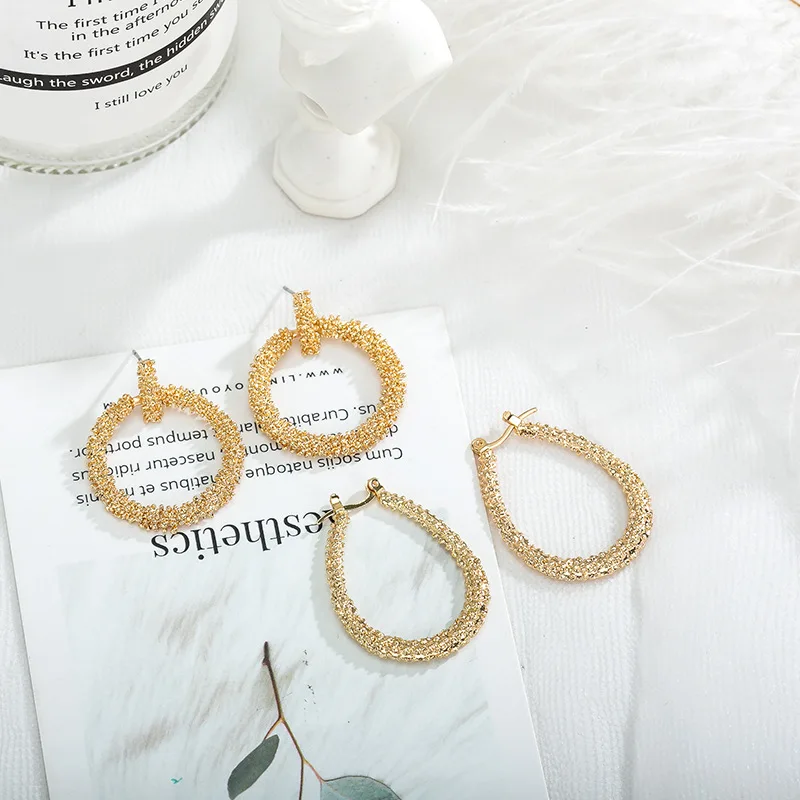 8Seasons New Fashion Geometric Round Water Drop-Shaped Stud Earrings For Women Gold Color Party Clun Simple Earrings Jewelry
8Seasons New Fashion Geometric Round Water Drop-Shaped Stud Earrings For Women Gold Color Party Clun Simple Earrings Jewelry