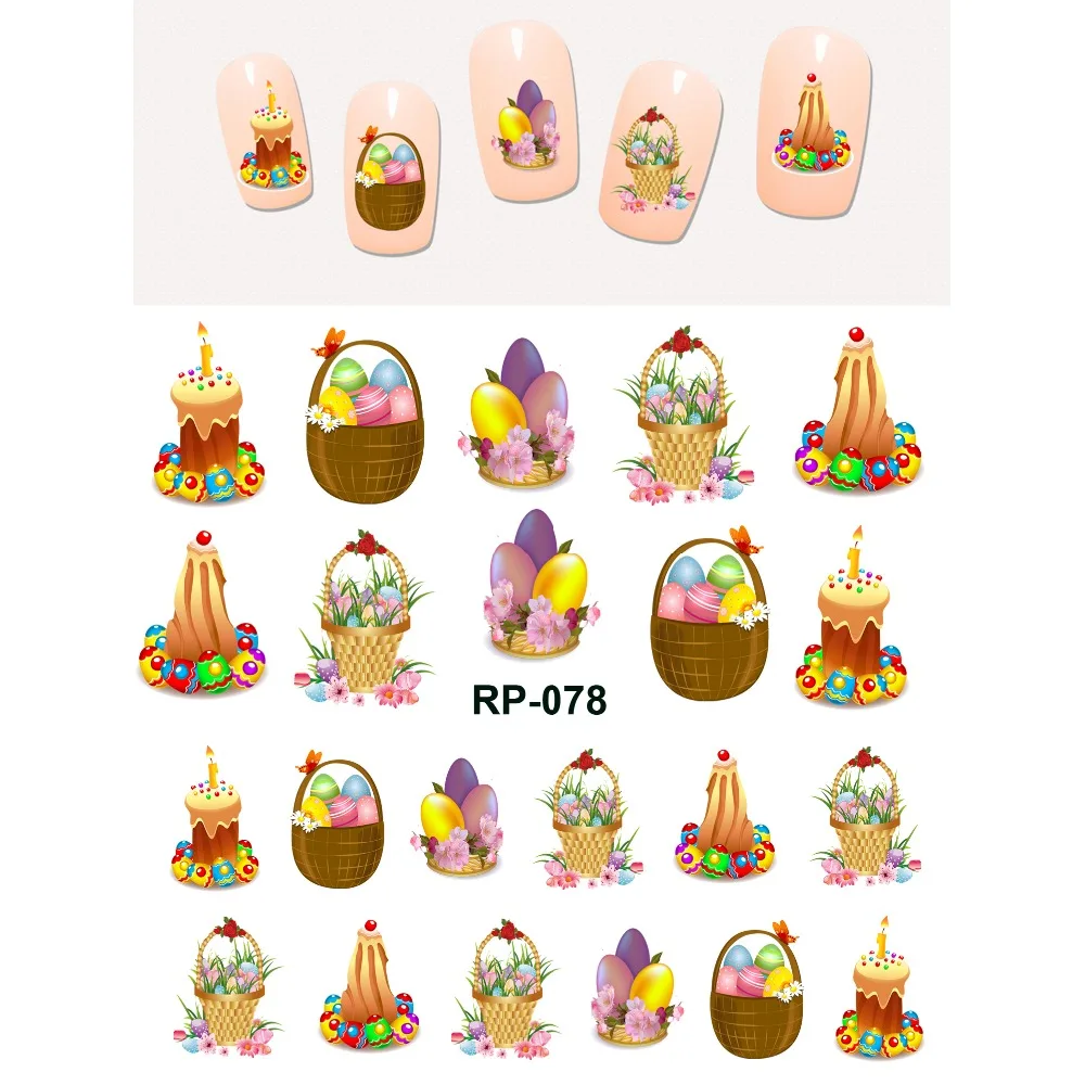 NAIL ART BEAUTY WATER DECAL SLIDER NAIL STICKER EASTER RABBIT HARE COLORFUL FLORID EGG RP073-078
NAIL ART BEAUTY WATER DECAL SLIDER NAIL STICKER EASTER RABBIT HARE COLORFUL FLORID EGG RP073-078