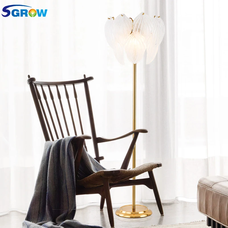 SGROW Leaves Glass Floor Lamps Iron Base light Fixture Standing Lights with E27 Bulb for Living Room Bedroom Indoor Lighting
SGROW Leaves Glass Floor Lamps Iron Base light Fixture Standing Lights with E27 Bulb for Living Room Bedroom Indoor Lighting