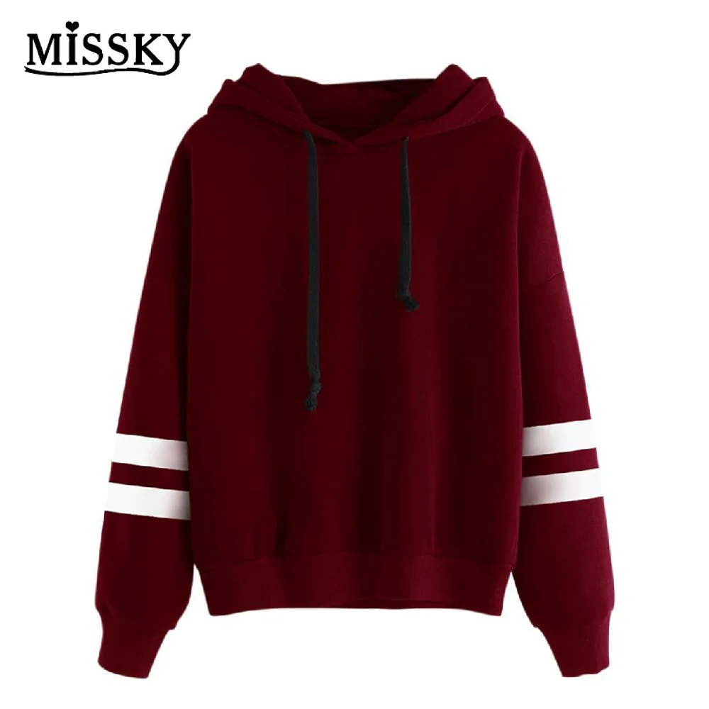MISSKY Women Concise Solid Color Hoodie Long Sleeve Fashion Loose Type Soft Cotton Tops
MISSKY Women Concise Solid Color Hoodie Long Sleeve Fashion Loose Type Soft Cotton Tops