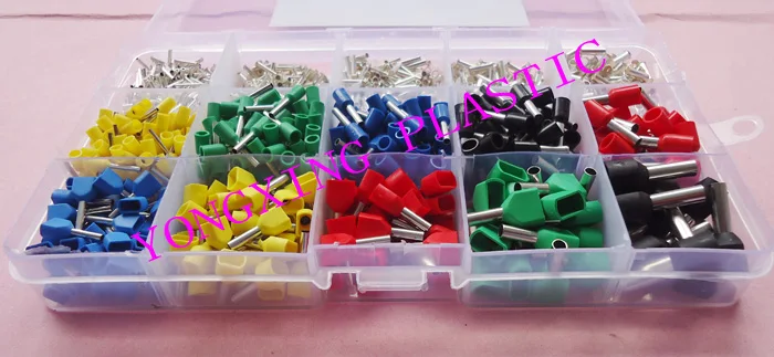 6 color 15 value 2265pcs/lot Bootlace cooper Ferrules kit set Wire Copper Crimp Connector Insulated Cord Pin End Terminal
6 color 15 value 2265pcs/lot Bootlace cooper Ferrules kit set Wire Copper Crimp Connector Insulated Cord Pin End Terminal