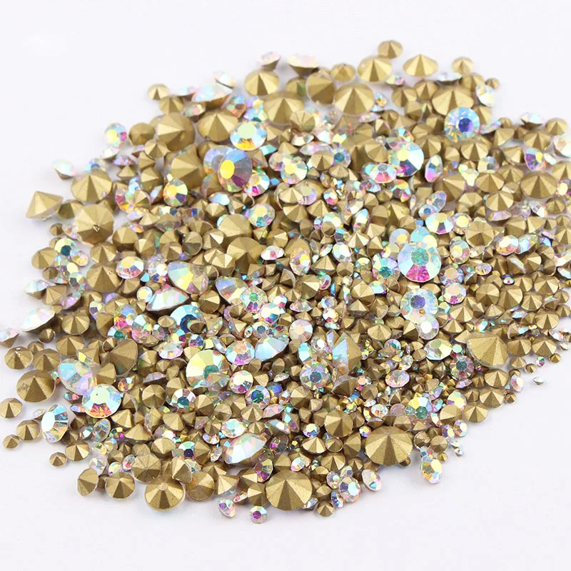 SS5-SS38 Crystal AB Mix Size About 500Pcs Nail Art Pointback Glass Round Rhinestone Glue On Rhinestones For DIY Nail Art Jewelry
SS5-SS38 Crystal AB Mix Size About 500Pcs Nail Art Pointback Glass Round Rhinestone Glue On Rhinestones For DIY Nail Art Jewelry