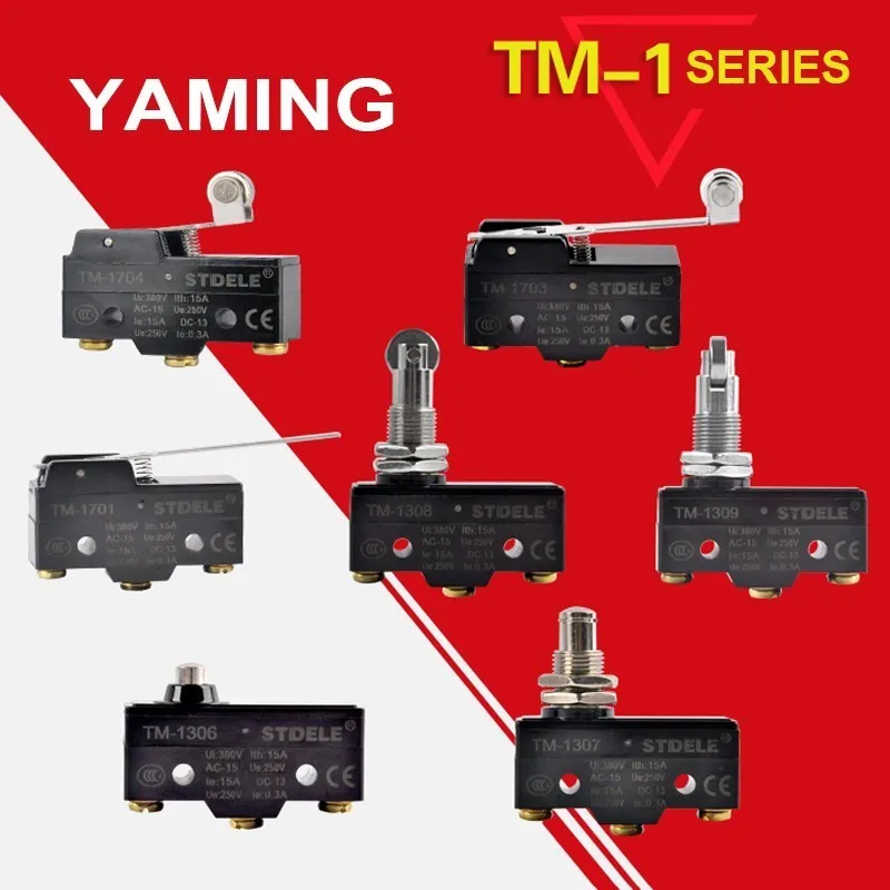 Limit/Micro Switch 15A 380V TM-1703 1704 1308 1306 1701 1309 Long/Short Hinge Roller TM-1 series 1NO 1NC
Limit/Micro Switch 15A 380V TM-1703 1704 1308 1306 1701 1309 Long/Short Hinge Roller TM-1 series 1NO 1NC