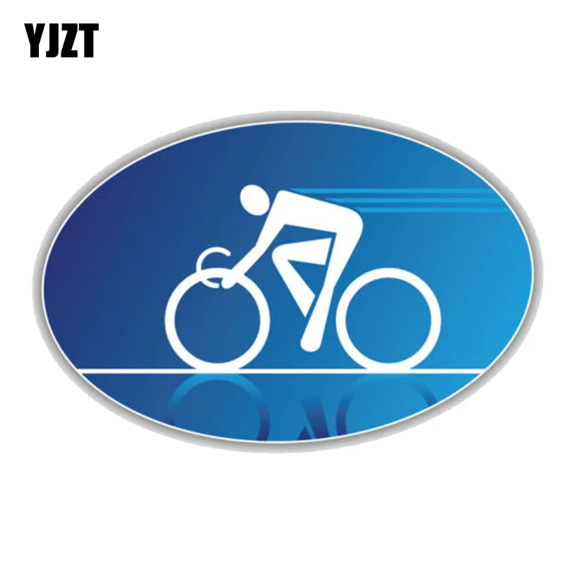 

YJZT 12.7CM*8.3CM Personality Cycling Sport Emblem PVC Motorcycle Car Sticker 11-00108