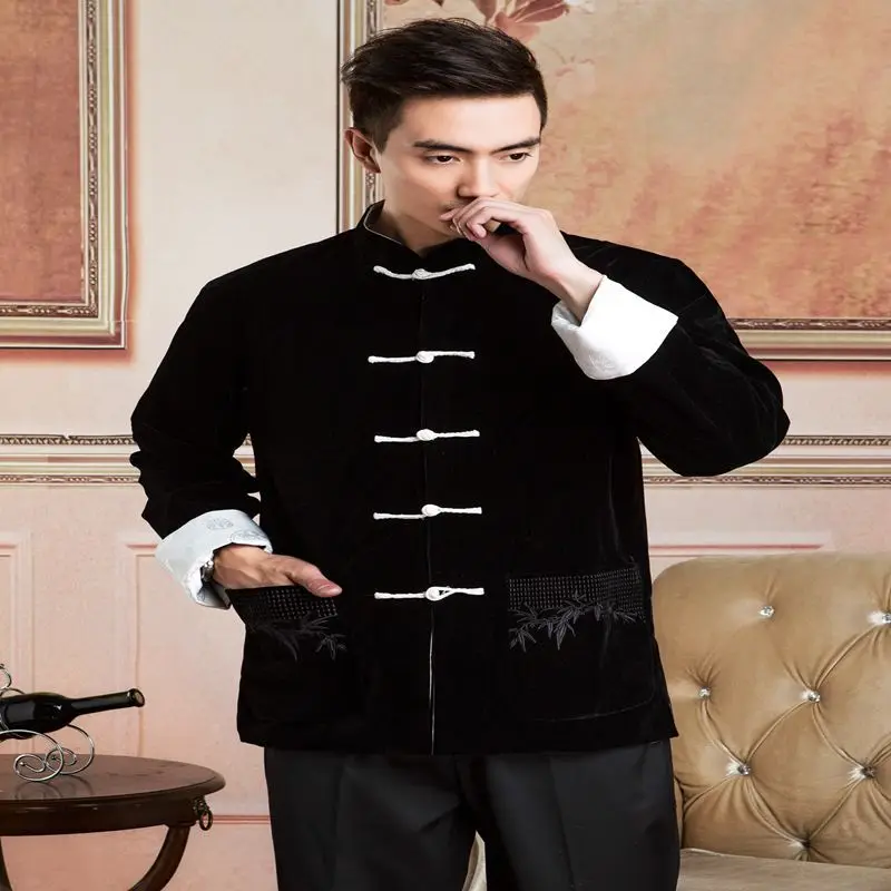 ethnic costume men long sleeved jacket, cotton padded clothes in elderly male costume with autumn and winter coat
ethnic costume men long sleeved jacket, cotton padded clothes in elderly male costume with autumn and winter coat