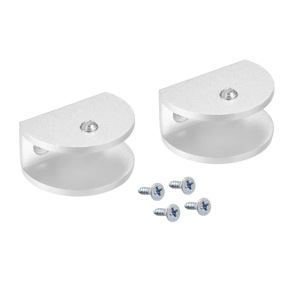 Uxcell 2pcs Half Round Rectangle Glass Shelf Brackets Adjustable Aluminum Alloy Glass Clamp for 10-12mm 5-8mm 8-10mm thick
Uxcell 2pcs Half Round Rectangle Glass Shelf Brackets Adjustable Aluminum Alloy Glass Clamp for 10-12mm 5-8mm 8-10mm thick