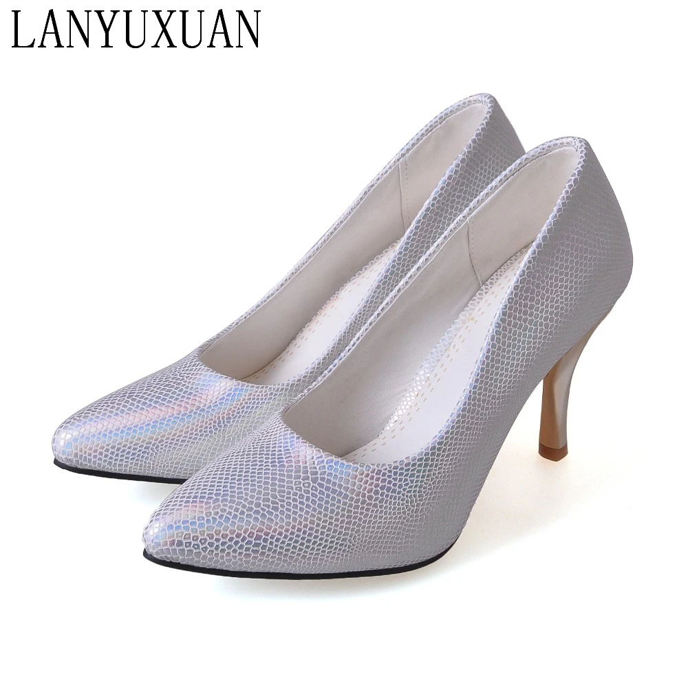 

2017 New Big Size 32-47 Shoes Woman Wedding Ladies High Heel Shoes Fashion Sweet Dress Pointed Toe Women Party Pumps T529