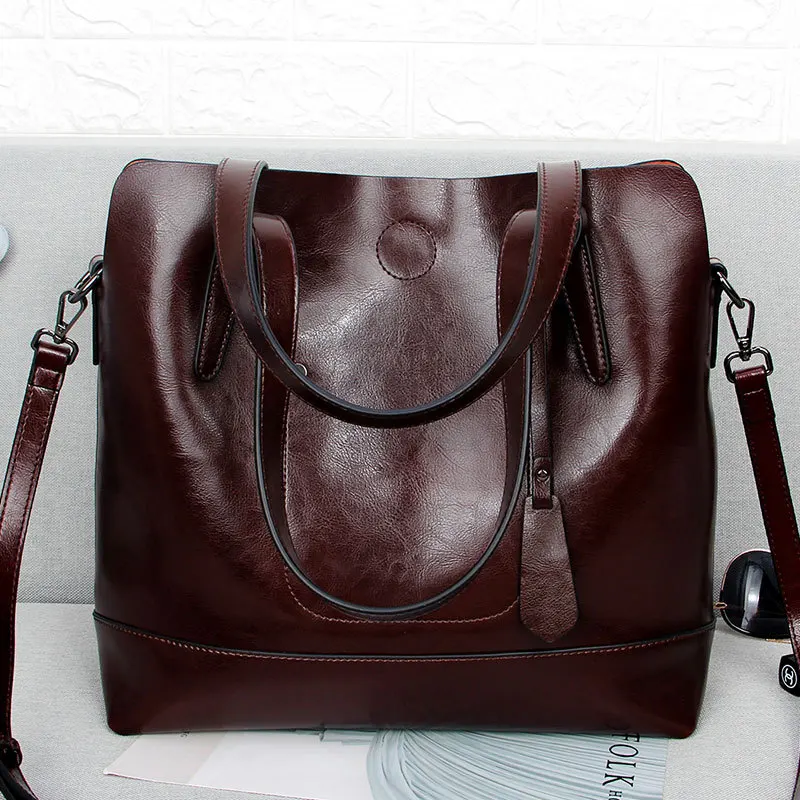 Fashion Shopping Style Women's Bucket Handbag Genuine Oil Wax Cow Leather Shoulder Messenger Cowhide Teenager Bags
Fashion Shopping Style Women's Bucket Handbag Genuine Oil Wax Cow Leather Shoulder Messenger Cowhide Teenager Bags