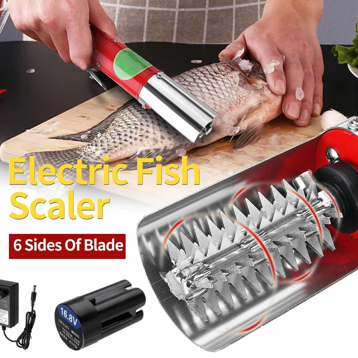 2200MAH 120W Cordless Electric Fish Scaler Waterproof Portable Scale Fish Scraper Easy Fish Stripper Scale Remover Cleaning Tool
2200MAH 120W Cordless Electric Fish Scaler Waterproof Portable Scale Fish Scraper Easy Fish Stripper Scale Remover Cleaning Tool