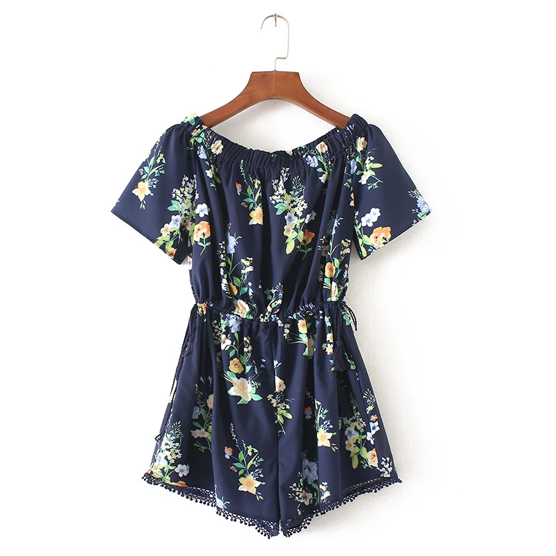 Off The Shoulder Floral Printed Jumpsuits Women Nice Summer Elastic Bust Short Sleeve Playsuits Woman Casual Jumpsuits Female
Off The Shoulder Floral Printed Jumpsuits Women Nice Summer Elastic Bust Short Sleeve Playsuits Woman Casual Jumpsuits Female