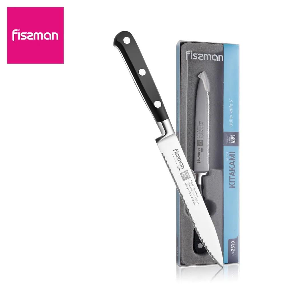 FISSMAN 5inch Utility Knife for Kitchen Cutlery Chef Cutting Tool Clever KITAKAMI Series German Steel
FISSMAN 5inch Utility Knife for Kitchen Cutlery Chef Cutting Tool Clever KITAKAMI Series German Steel