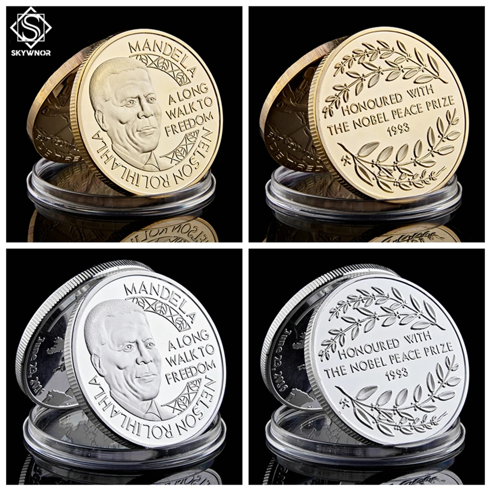 1993 Honored With The Nobel Peace Prize South Africa President Nelson Mandela Gold/Silver Coin A Long Walk To Freedom
1993 Honored With The Nobel Peace Prize South Africa President Nelson Mandela Gold/Silver Coin A Long Walk To Freedom