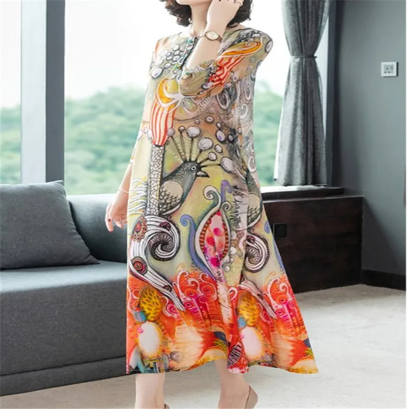 3XL Dress Wommer 2019 New Spring Colorful Print Dresses Summer Loose Chiffon Women Dress Casual Half Sleeve Dresses Female
3XL Dress Wommer 2019 New Spring Colorful Print Dresses Summer Loose Chiffon Women Dress Casual Half Sleeve Dresses Female