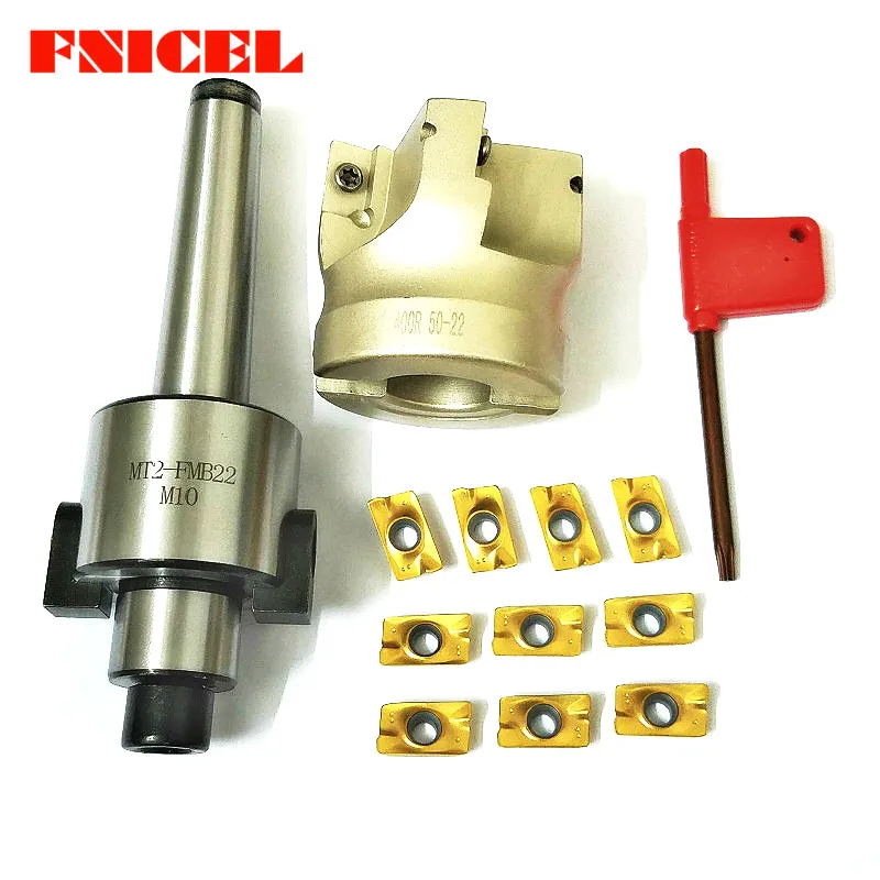 4 Flutes MT2 400R Face End Mill Cutter 50mm + 10pcs APMT1604 Carbide Inserts with Wrench For Milling Tool
4 Flutes MT2 400R Face End Mill Cutter 50mm + 10pcs APMT1604 Carbide Inserts with Wrench For Milling Tool