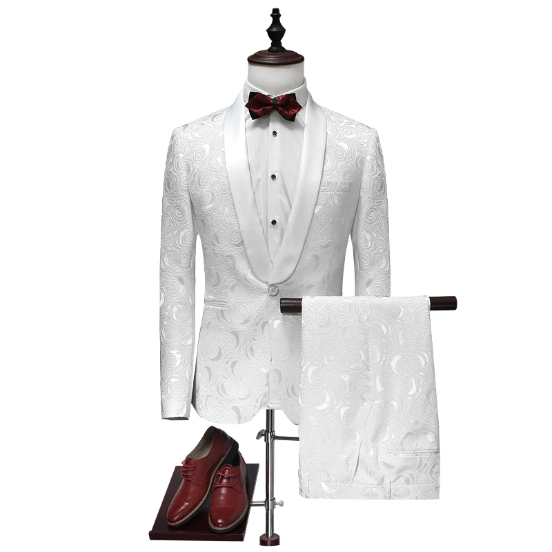 2019 new arrival seasons fashion wedding suits ceremony slim white flowers West clothing male two piece men suit (Jacket+Pants)
2019 new arrival seasons fashion wedding suits ceremony slim white flowers West clothing male two piece men suit (Jacket+Pants)